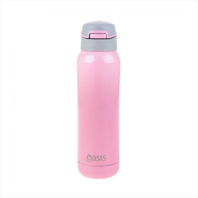 Oasis Stainless Steel Double Wall Insulated Sports Bottle W/ Straw 500ml - Soft Pink/Product Detail/Drink Bottles