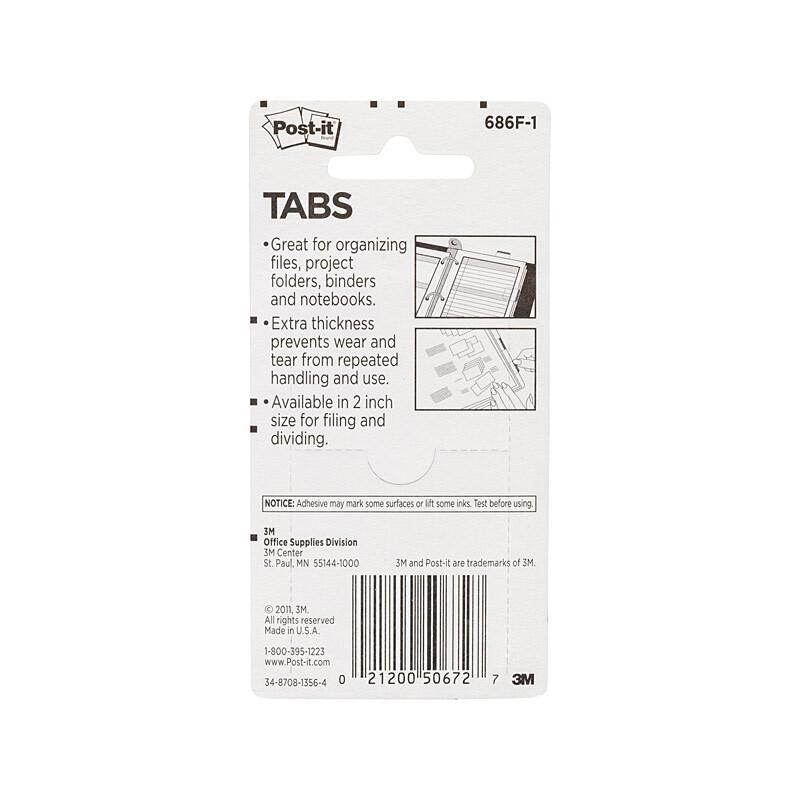 POST-IT Tabs 686F-1 Pack of 24 Box of 6/Product Detail/Stationery