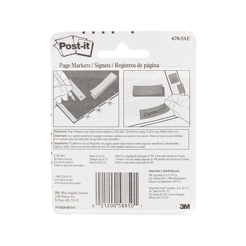 POST-IT Pge Mk 670-5AU Jpr Pack of 5 Box of 6/Product Detail/Stationery