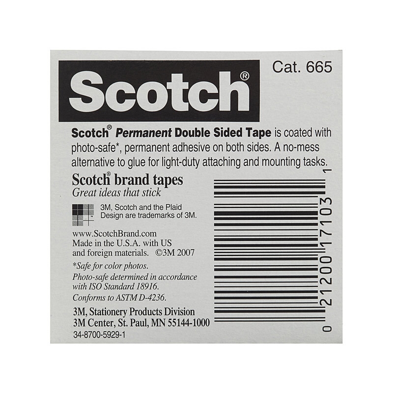 SCOTCH D-S Tape 665 12mm Box of 12/Product Detail/Stationery