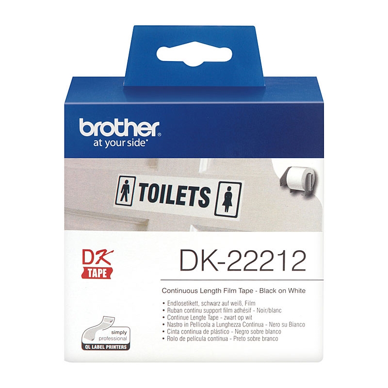 Brother White Cont. Film Roll Direct Thermal 62mm x 15.24mm/Product Detail/Stationery