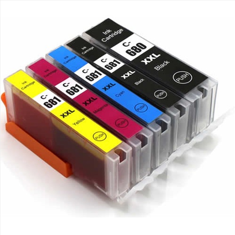 PGI-680XXL CLI-681XXCL Compatible Inkjet Set 5 Cartridges [Boxed Set]/Product Detail/Stationery