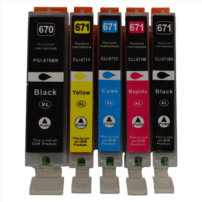 PGI-670XL CLI-671XL Compatible Inkjet Set 5 Cartridges/Product Detail/Stationery