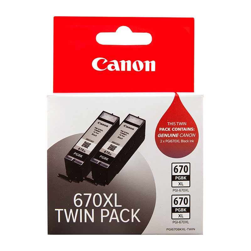 CANON PGI670XL Black Ink Twin Pack of/Product Detail/Stationery