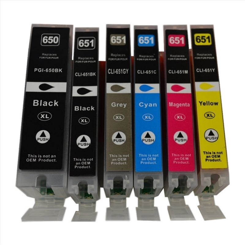 PGI-650XL CLI-651XL Compatible Inkjet Set 6 Cartridges [Boxed Set]/Product Detail/Stationery