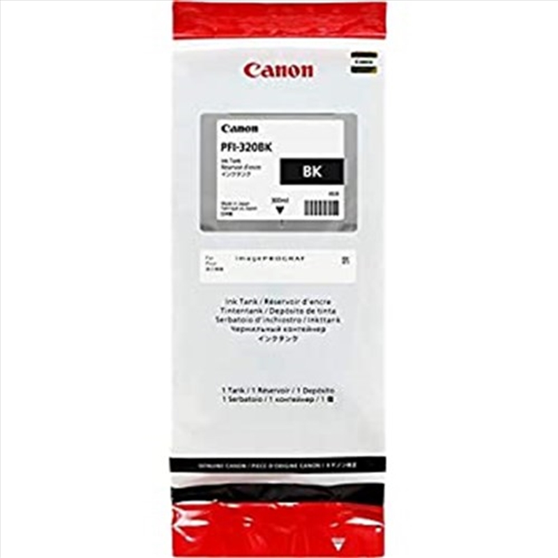 CANON PFI- 320BK BLACK INK FOR TM RANGE - 300ML/Product Detail/Stationery