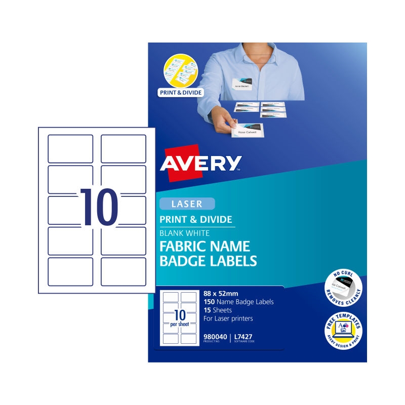 AVERY Name Badge L7427 10 Up Pack of 15/Product Detail/Stationery