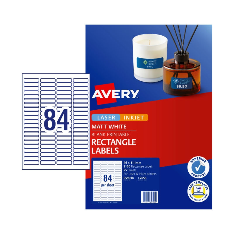 AVERY LIP MP Label L7656 84Up Pack of 25/Product Detail/Stationery