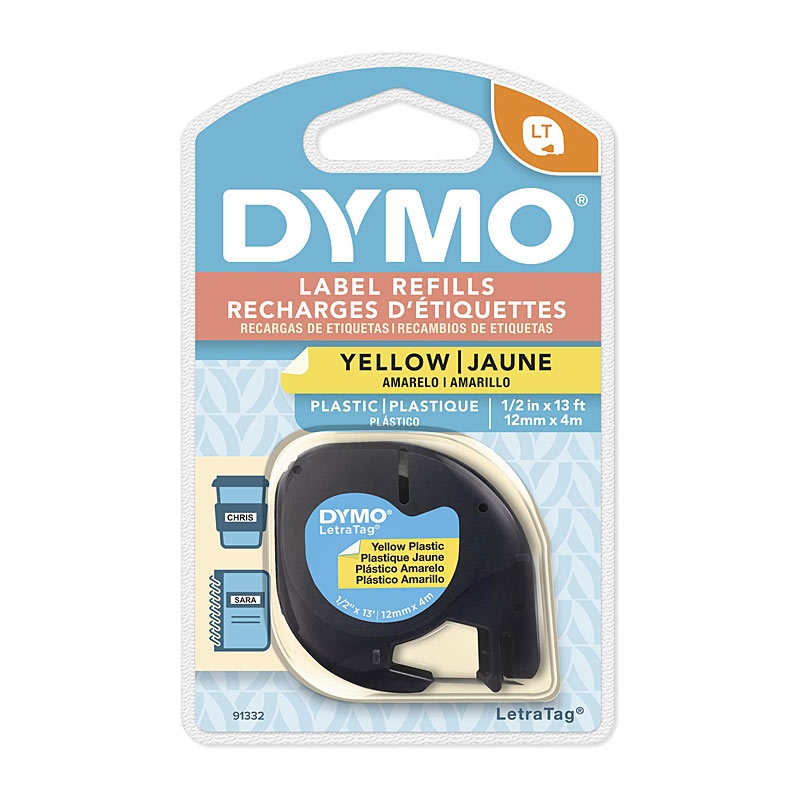 DYMO Light Plastic 12mm x 4m Yell/Product Detail/Stationery