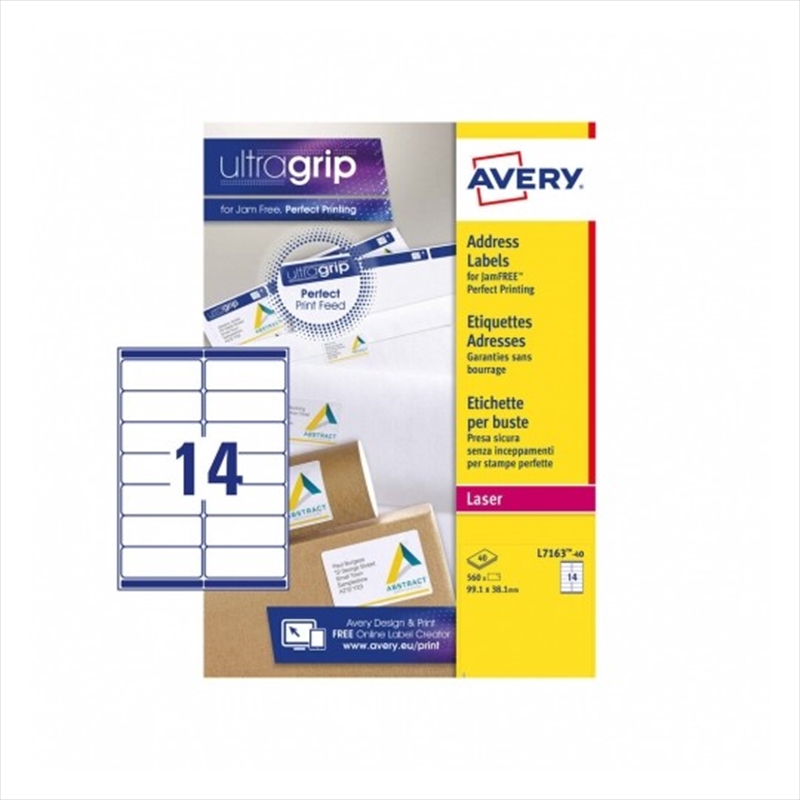 AVERY Labels L7163 LIP 14Up Pack of 350/Product Detail/Stationery