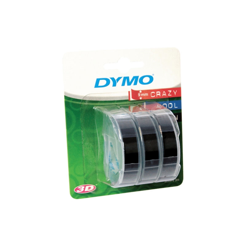 DYMO Embosser Tape 3pk Black 9mm x 3m/Product Detail/Stationery