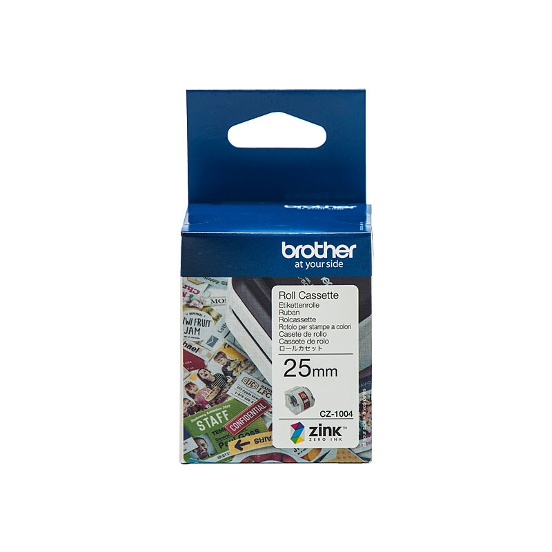 BROTHER CZ1004 Tape Cassette Full Colour continuous label roll, 25mm wide to Suit VC-500W/Product Detail/Stationery