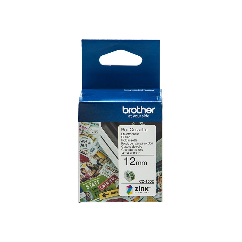 BROTHER CZ1002 Tape Cassette Full Colour continuous label roll, 12mm wide to Suit VC-500W/Product Detail/Stationery