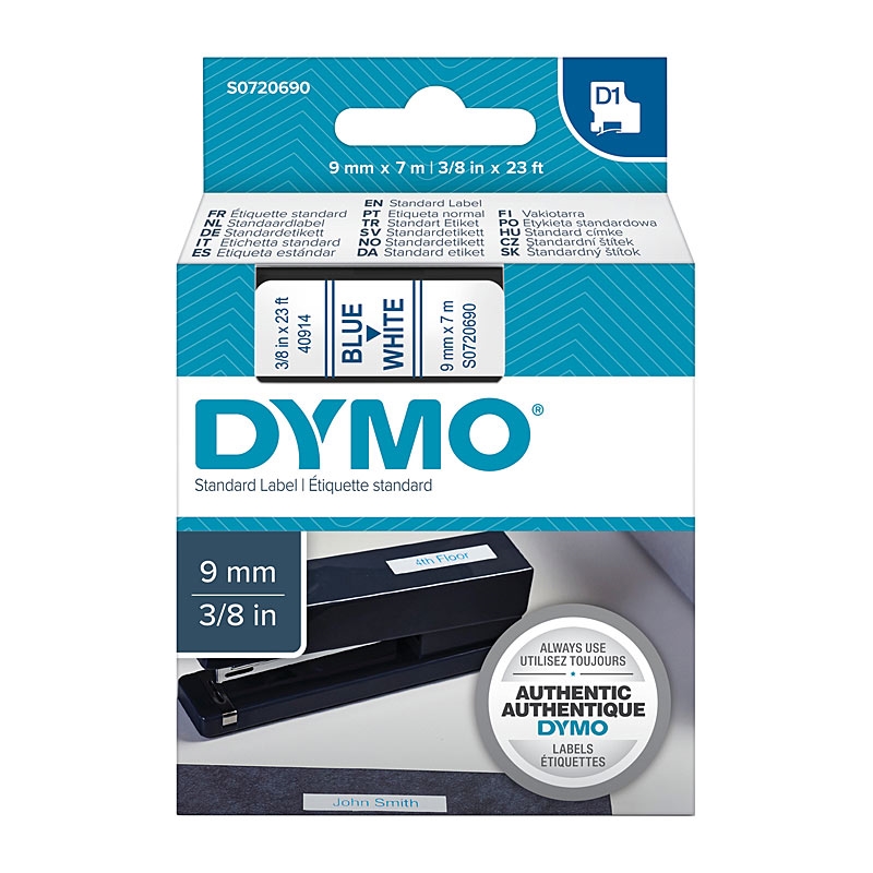 DYMO Blue on White 9mm x7m Tape/Product Detail/Stationery