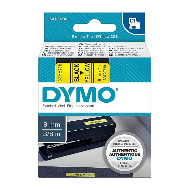 DYMO Black on Yellow 9mm x7m Tape/Product Detail/Stationery