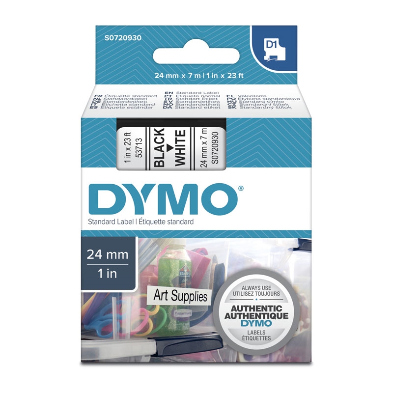 DYMO Black on White 24mmx7m Tape/Product Detail/Stationery