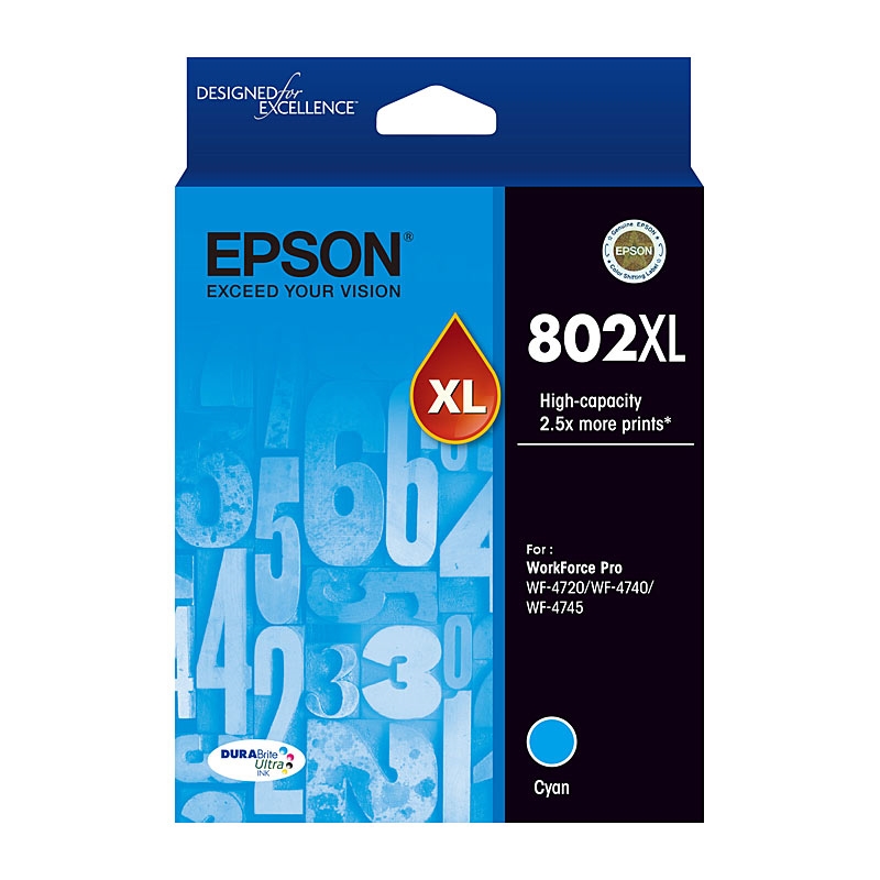 EPSON 802XL Cyan Ink Cartridge/Product Detail/Stationery