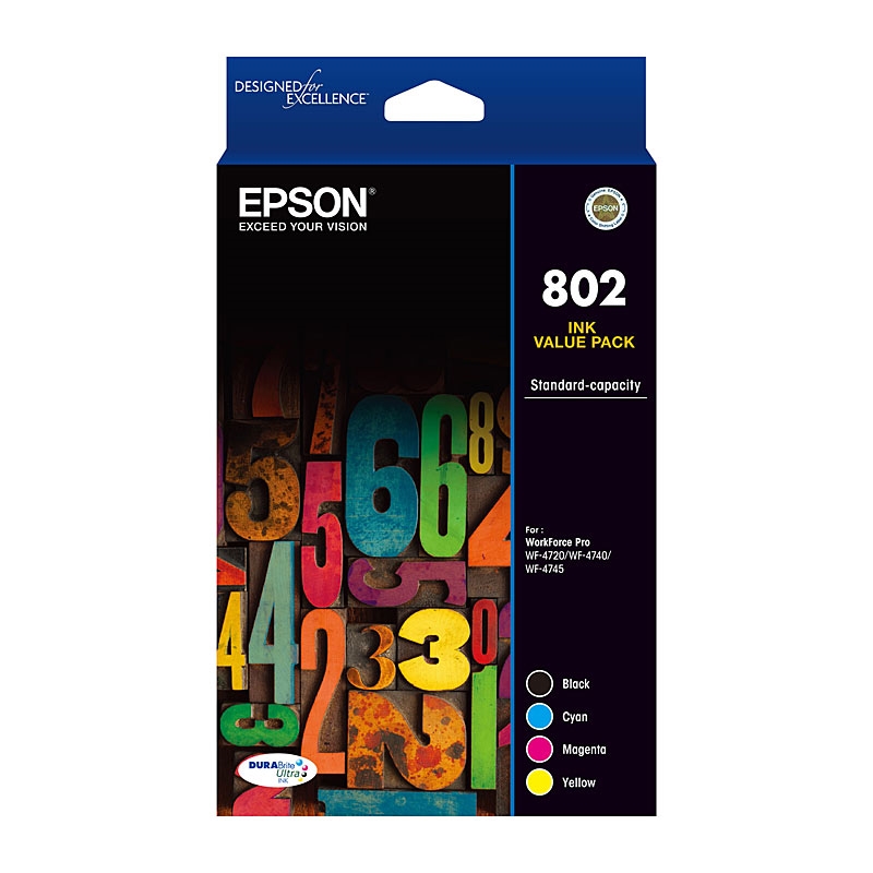 EPSON 802 CMYK Colour Pack/Product Detail/Stationery