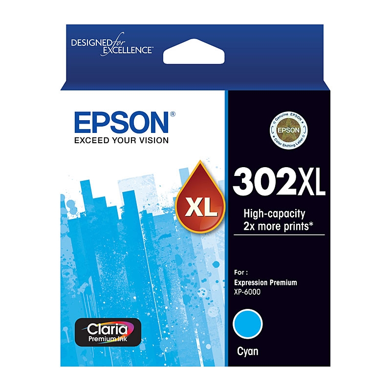 EPSON 302XL Cyan Ink Cartridge/Product Detail/Stationery