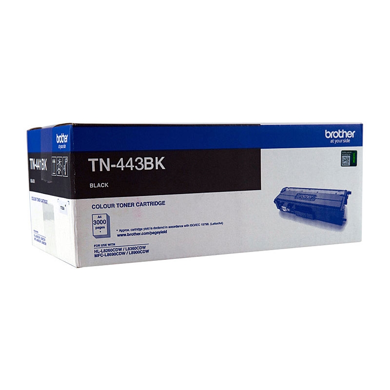 BROTHER TN-443BK Colour Laser Toner - High Yield Black - to suit HL-L8260CDN/8360CDW MFC-L8690CDW/L8/Product Detail/Stationery