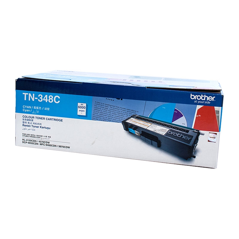 Brother TN-348C Colour Laser Toner - Super High Yield Cyan- HL-4150CDN/4570CDW, DCP-9055CDN, MFC-946/Product Detail/Stationery