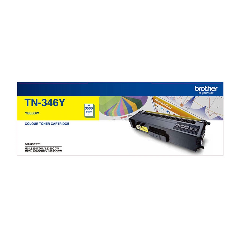 Brother TN-346Y Colour Laser Toner - High Yield Yellow - HL-L8250CDN/8350CDW MFC-L8600CDW/L8850CDW -/Product Detail/Stationery