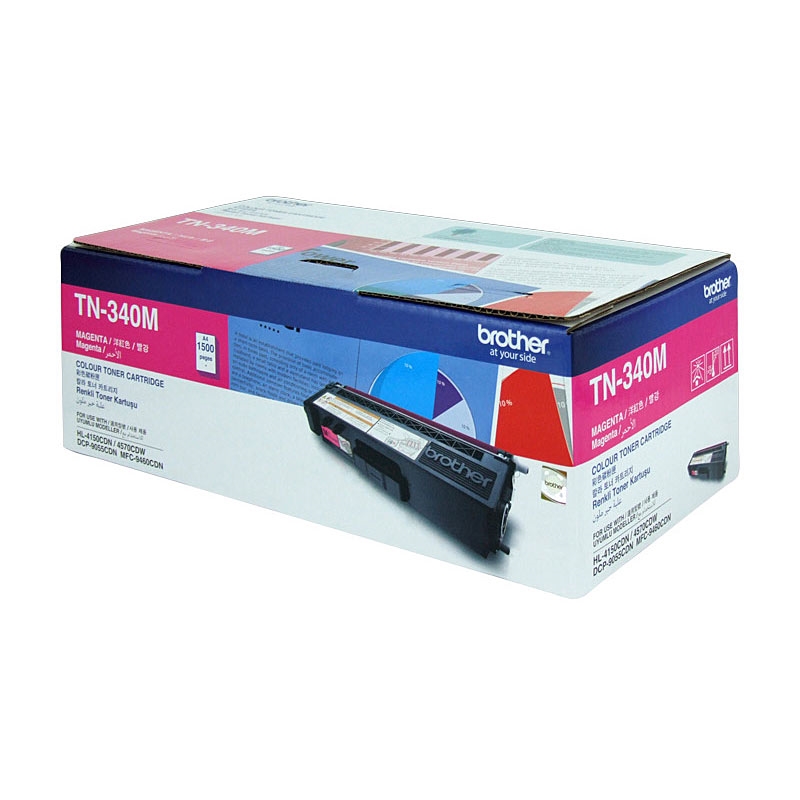 BROTHER TN-340M Colour Laser Toner - Standard Yield Magenta, HL-4150CDN/4570CDW, DCP-9055CDN, MFC-94/Product Detail/Stationery