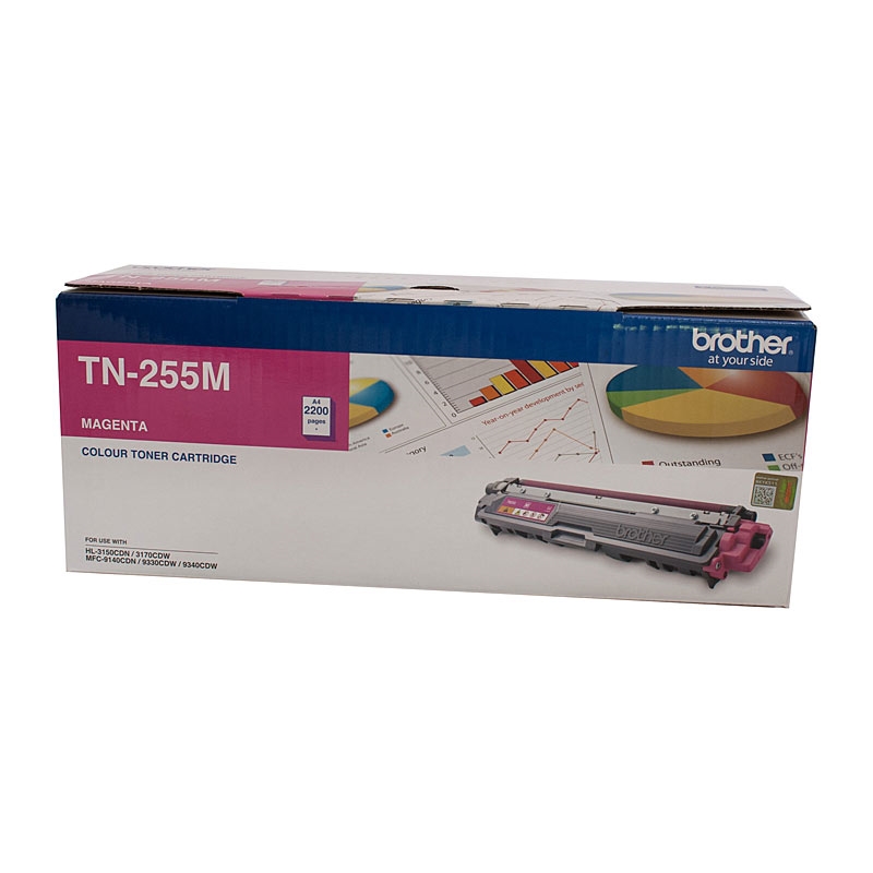 Brother TN-255M Colour Laser Toner - Magenta High Yield- HL-3150CDN/3170CDW/MFC-9140CDN/9330CDW/9335/Product Detail/Stationery