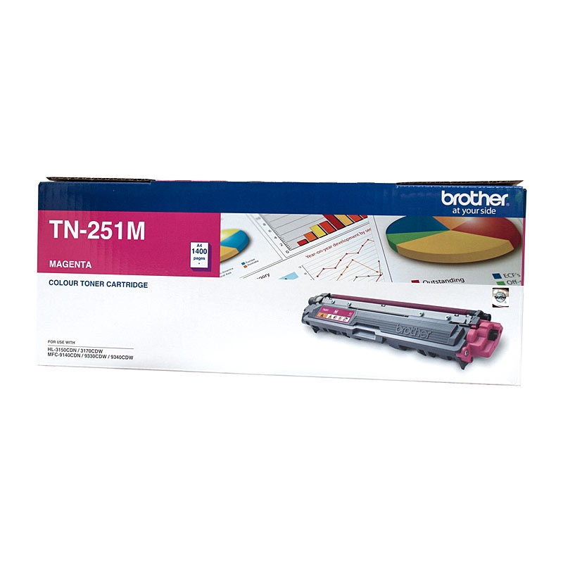 Brother TN-251M Colour Laser Toner - Magenta, HL-3150CDN/3170CDW/MFC-9140CDN/9330CDW/9335CDW/9340CDW/Product Detail/Stationery