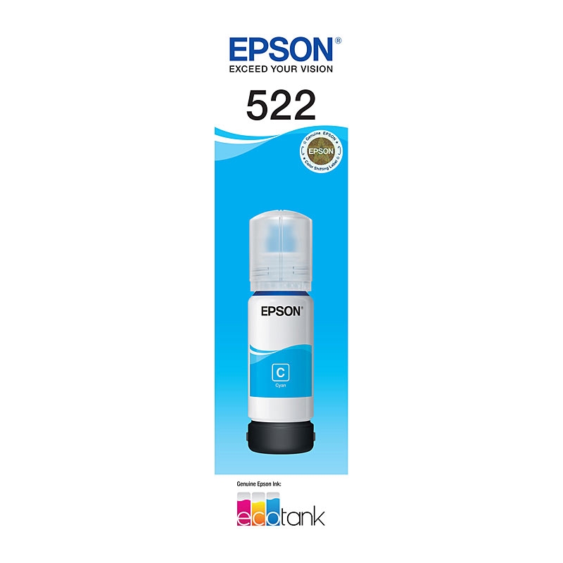 EPSON T522 Cyan EcoTank Bottle/Product Detail/Stationery