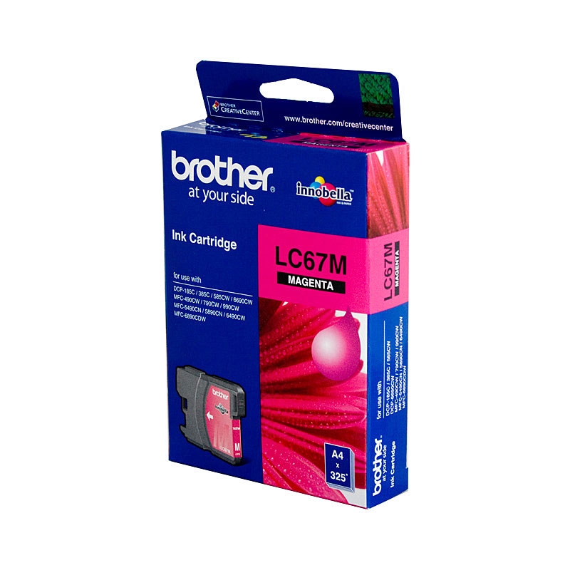 Brother LC-67M Magenta Ink Cartridge - to suit DCP-385C/395CN/585CW/6690CW/J715W, MFC-490CW/5490CN/5/Product Detail/Stationery