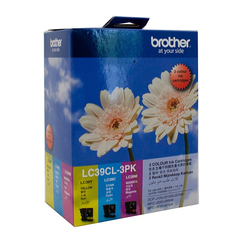 BROTHER LC-39 Colour Value Pack 1 x Cyan, 1 x Magenta, 1 x Yellow/Product Detail/Stationery