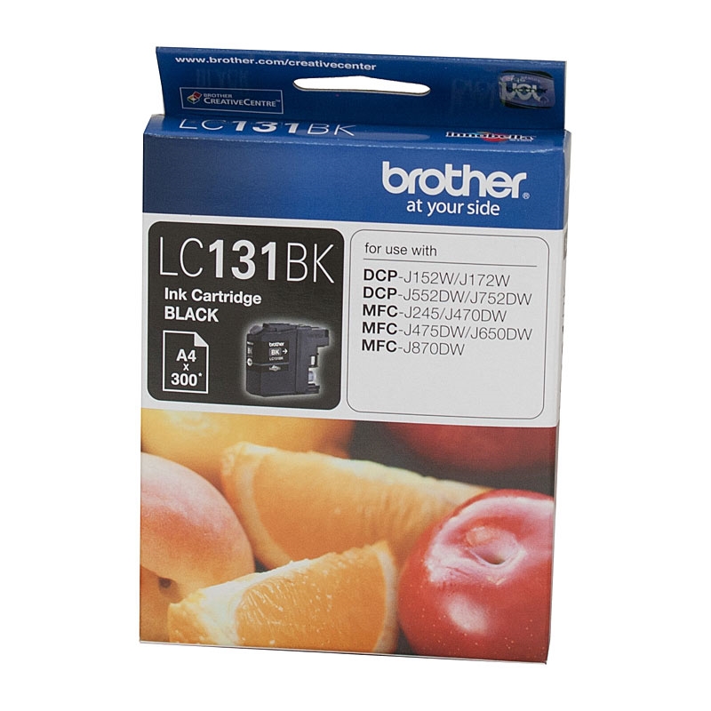 Brother LC-131BK Black Ink Cartridge - DCP-J152W/J172W/J552DW/J752DW/MFC-J245/J470DW/J475DW/J650DW/J/Product Detail/Stationery