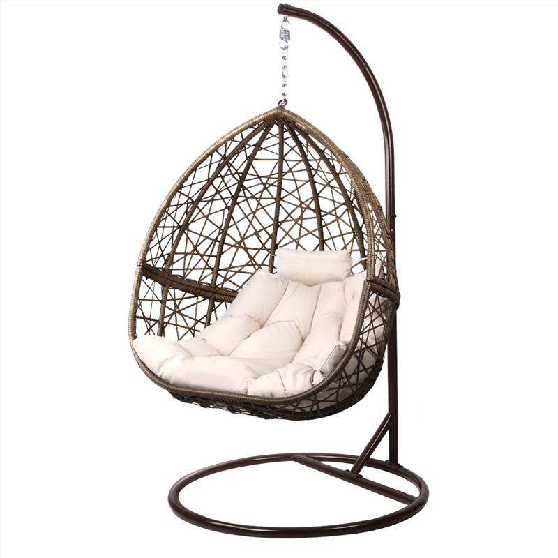 Gardeon Outdoor Hanging Swing Chair - Brown/Product Detail/Outdoor