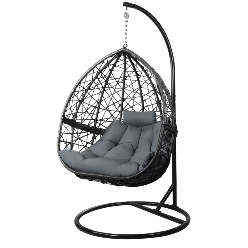 Gardeon Outdoor Hanging Swing Chair - Black/Product Detail/Outdoor