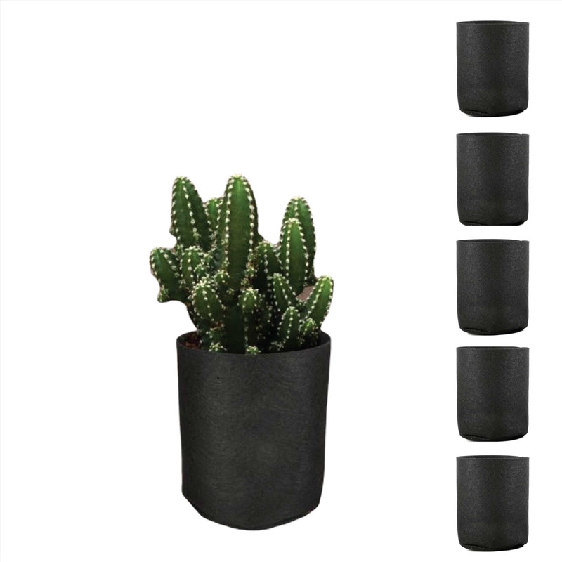 6 Pck 1 Gallon Fabric Flower Pots 3.8L Garden Planter Bags Black Felt Root Pouch/Product Detail/Outdoor