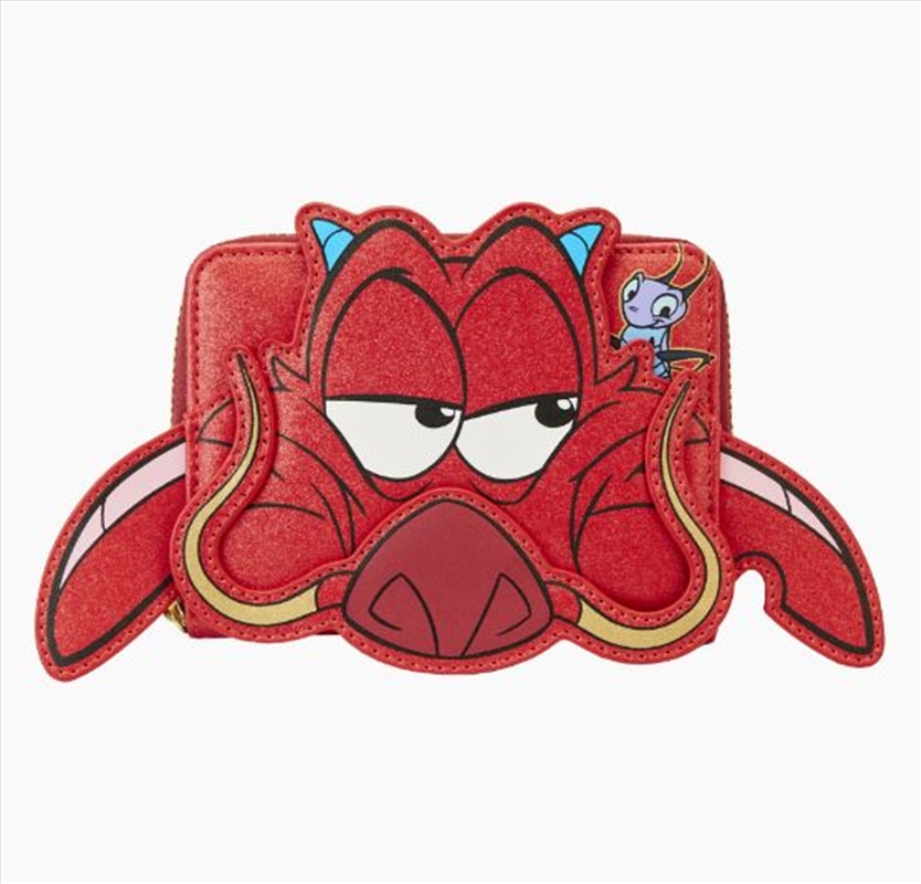 Loungefly Mulan - 25th Anniversary Mushu Glitter Cosplay Cosplay Zip Wallet/Product Detail/Wallets