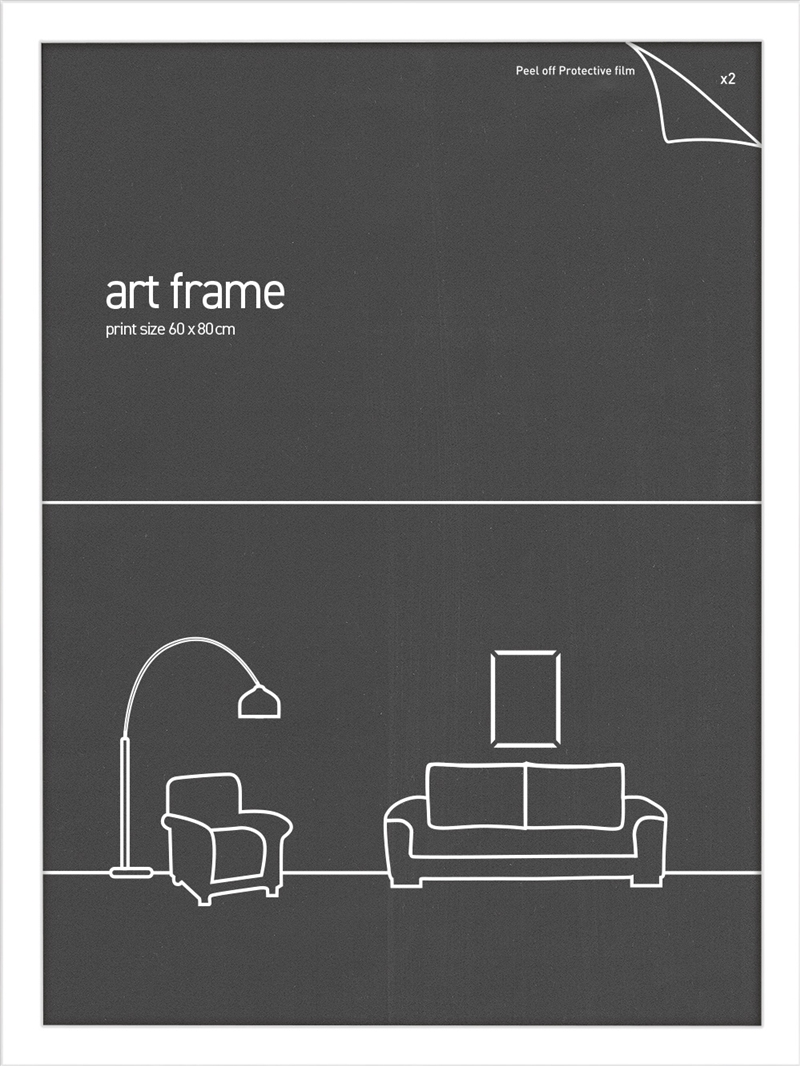60x80 Frame White/Product Detail/Decor