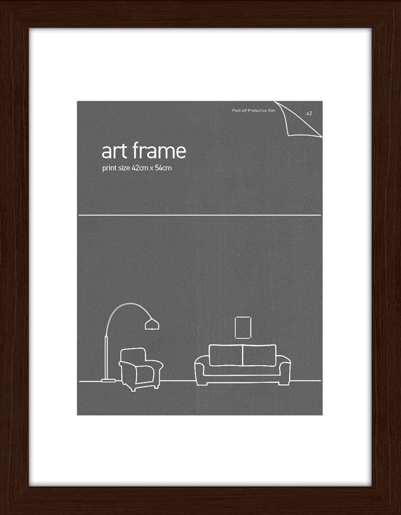 42x54 Frame Rustic Oak With Double Mats - Fits A3 Prints/Product Detail/Decor