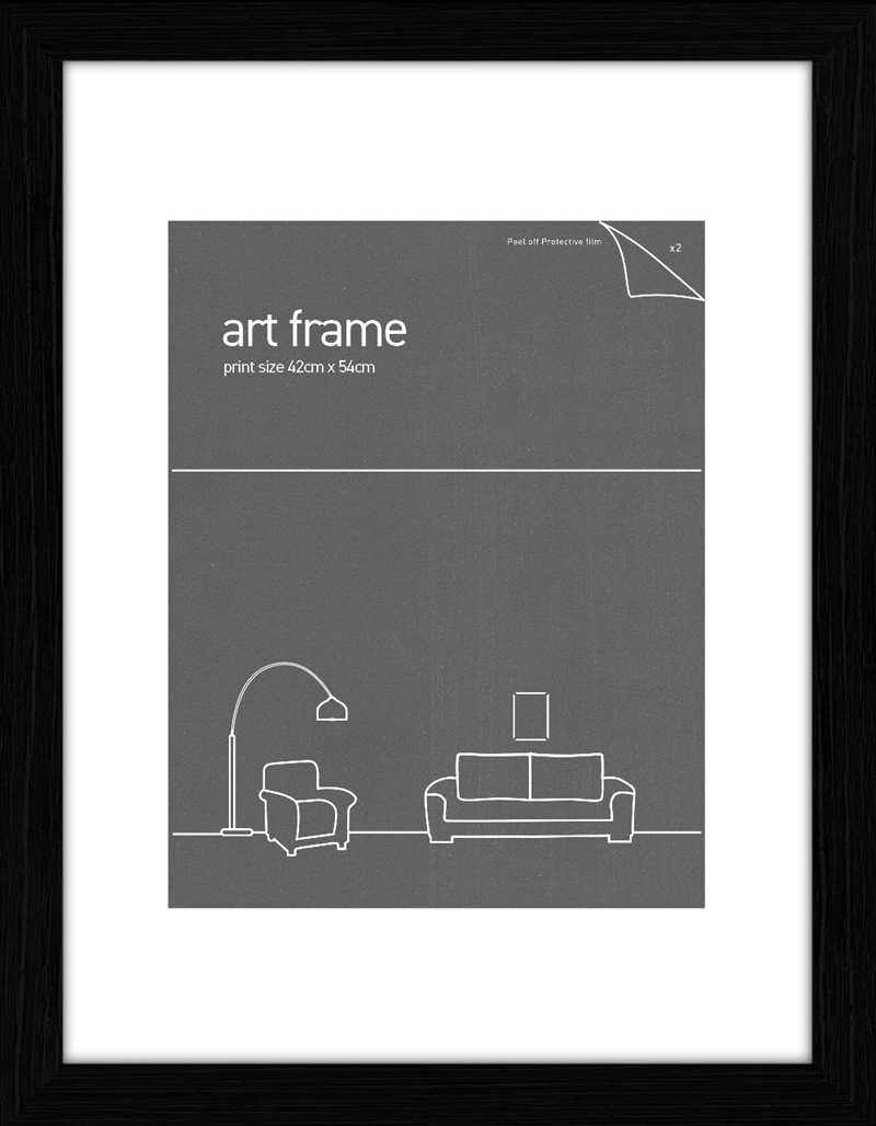 42x54 Frame Black With Double Mats - Fits A3 Prints/Product Detail/Decor