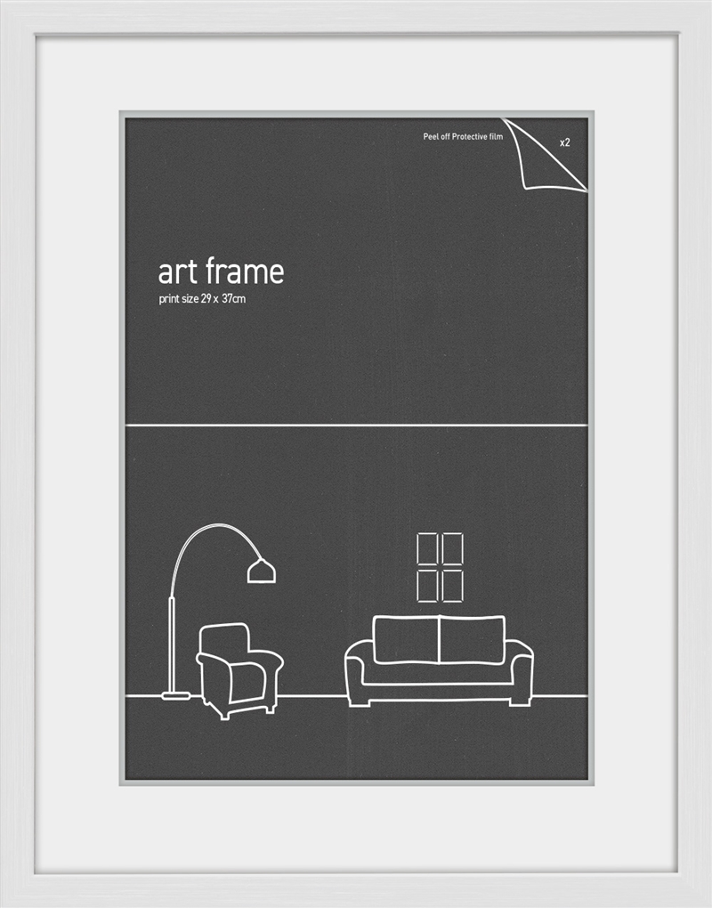 29x37 Frame White With Double Mat - Fits A4 Prints/Product Detail/Decor