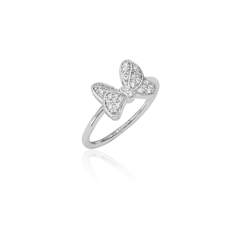 Ss Wgp Crystal Bow Ring - Size 8/Product Detail/Jewellery