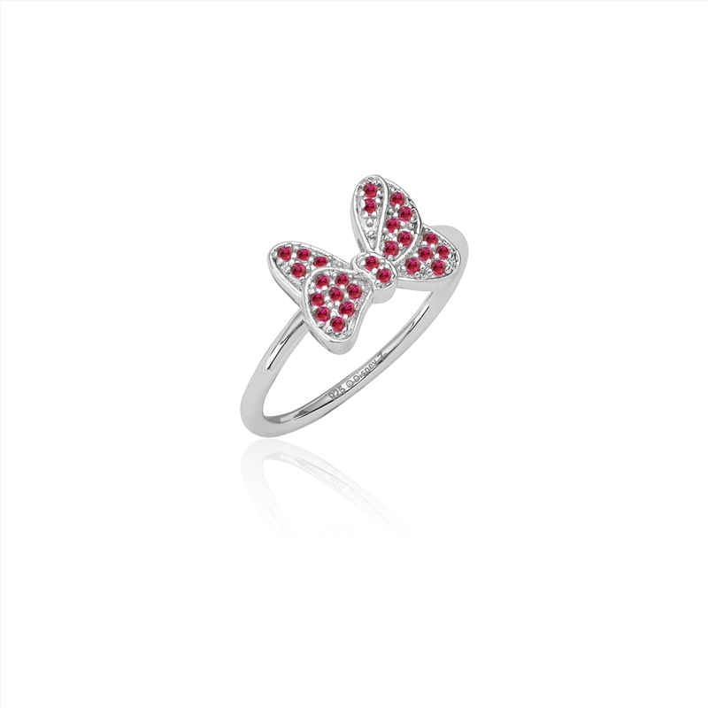 Ss Wgp Red Crystal Bow Ring - Size 7/Product Detail/Jewellery