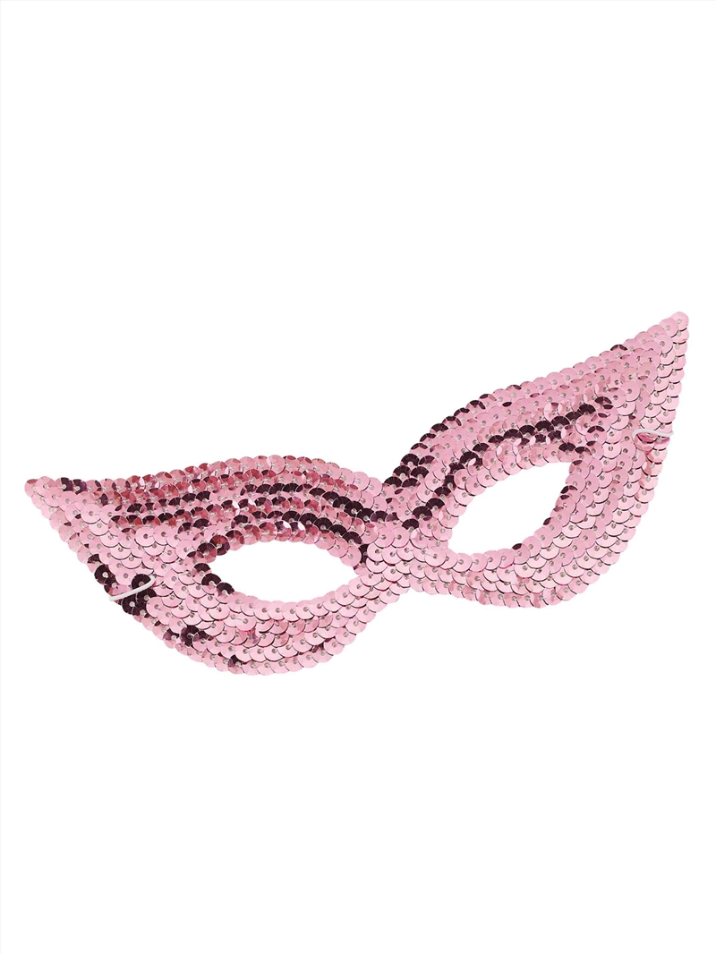 Sequin Eye Mask - Pink/Product Detail/Costumes