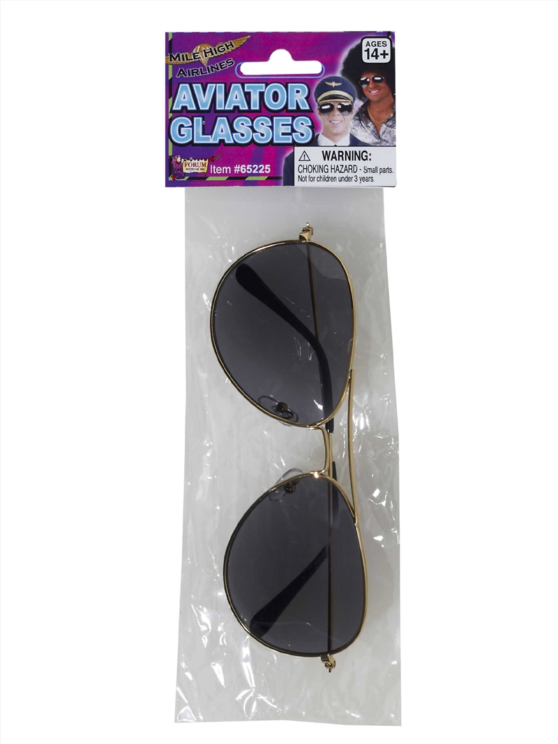 Aviator Glasses - Gold/Product Detail/Costumes