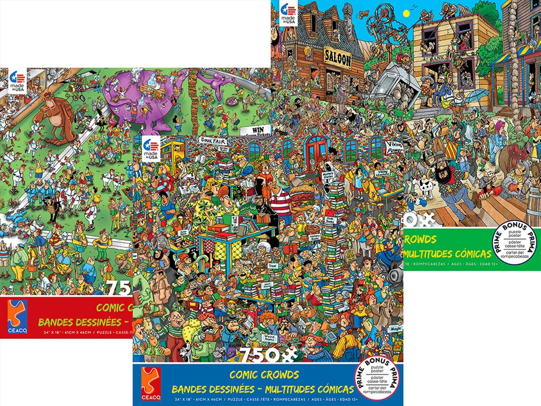 Comic Crowds 750 Piece Assorted (SENT AT RANDOM)/Product Detail/Jigsaw Puzzles