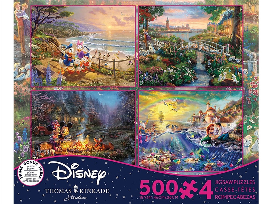 Kinkade Disney 4in1 S10  500 Piece Puzzle/Product Detail/Jigsaw Puzzles