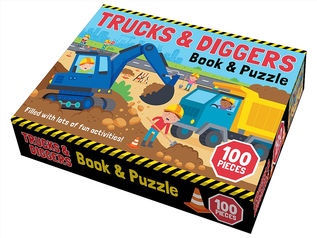 Trucks And Diggers Book And Puzzle/Product Detail/Jigsaw Puzzles