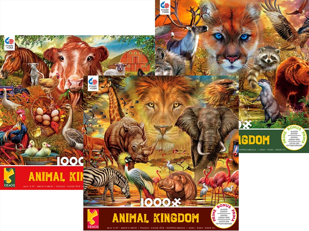 Animal Kingdom 1000 Piece Assorted (SENT AT RANDOM)/Product Detail/Jigsaw Puzzles