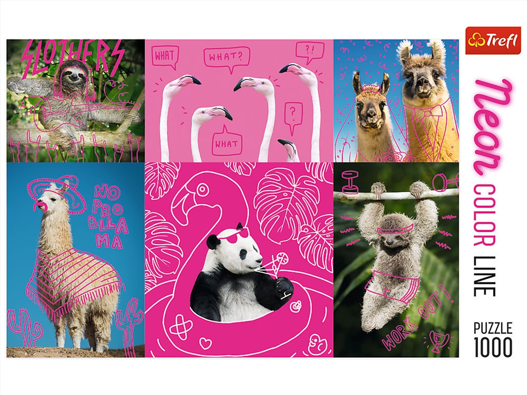 Neon Colour Line Animals 1000 Piece/Product Detail/Jigsaw Puzzles